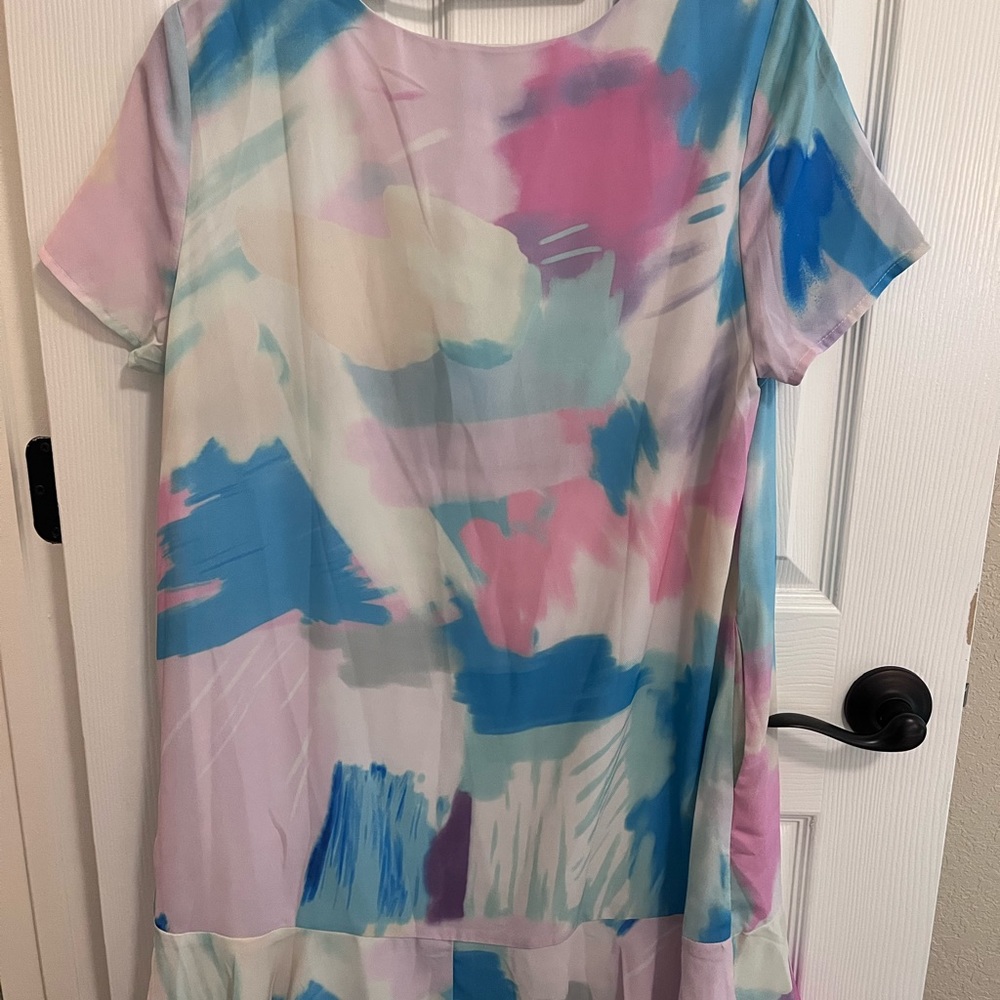 Abstract drop waist shift dress - Picture 4 of 5
